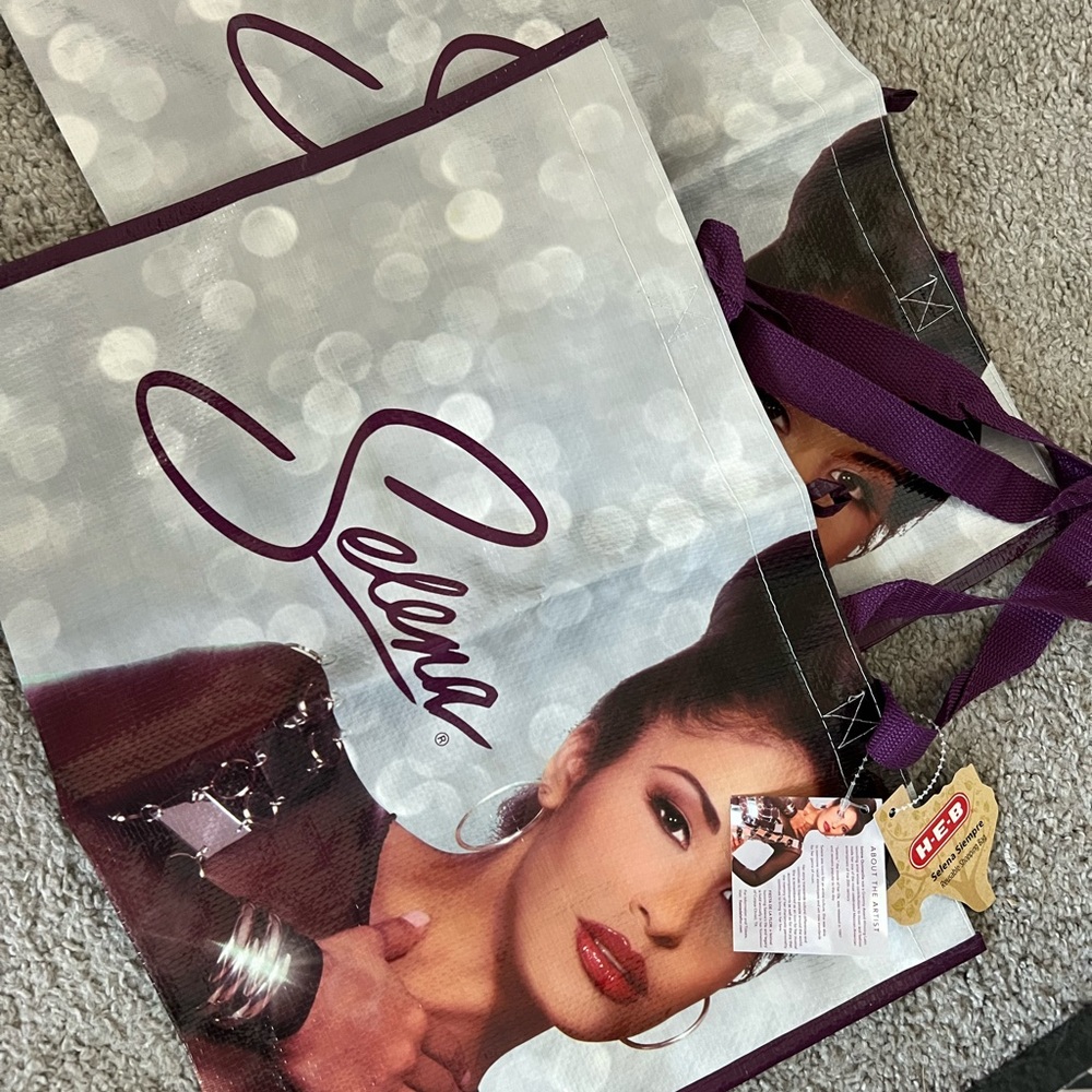 💜 2 SELENA QUINTANILLA REUSABLE SHOPPING TOTES